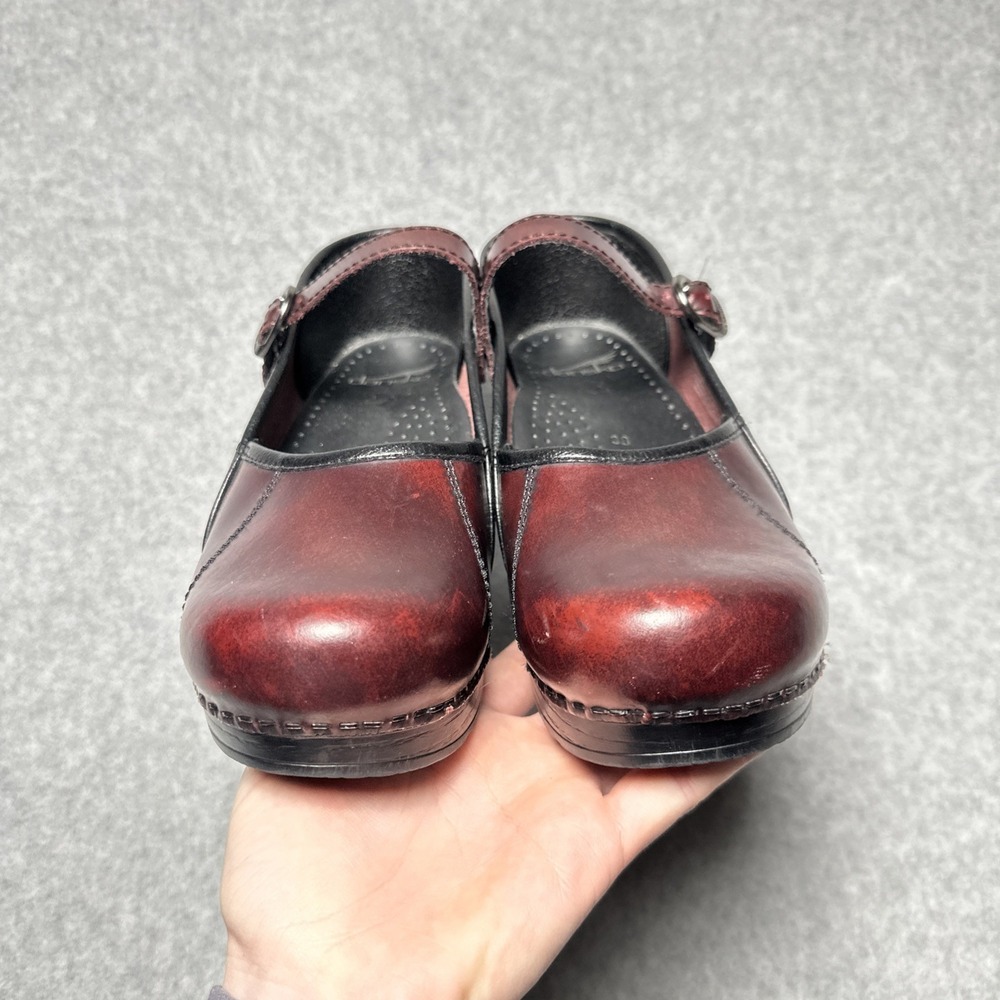 Dansko Clogs Burgundy Brown Leather Shoes Size 38 US size 7.5-8 - Picture 4 of 7